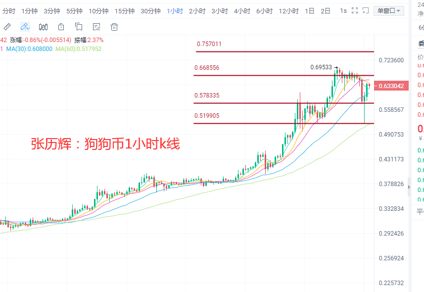 张历辉：5.6比特币重回6万大关？以太能否再续传奇，狗狗币将站上1美元时代？今日行情解析及操作建议3